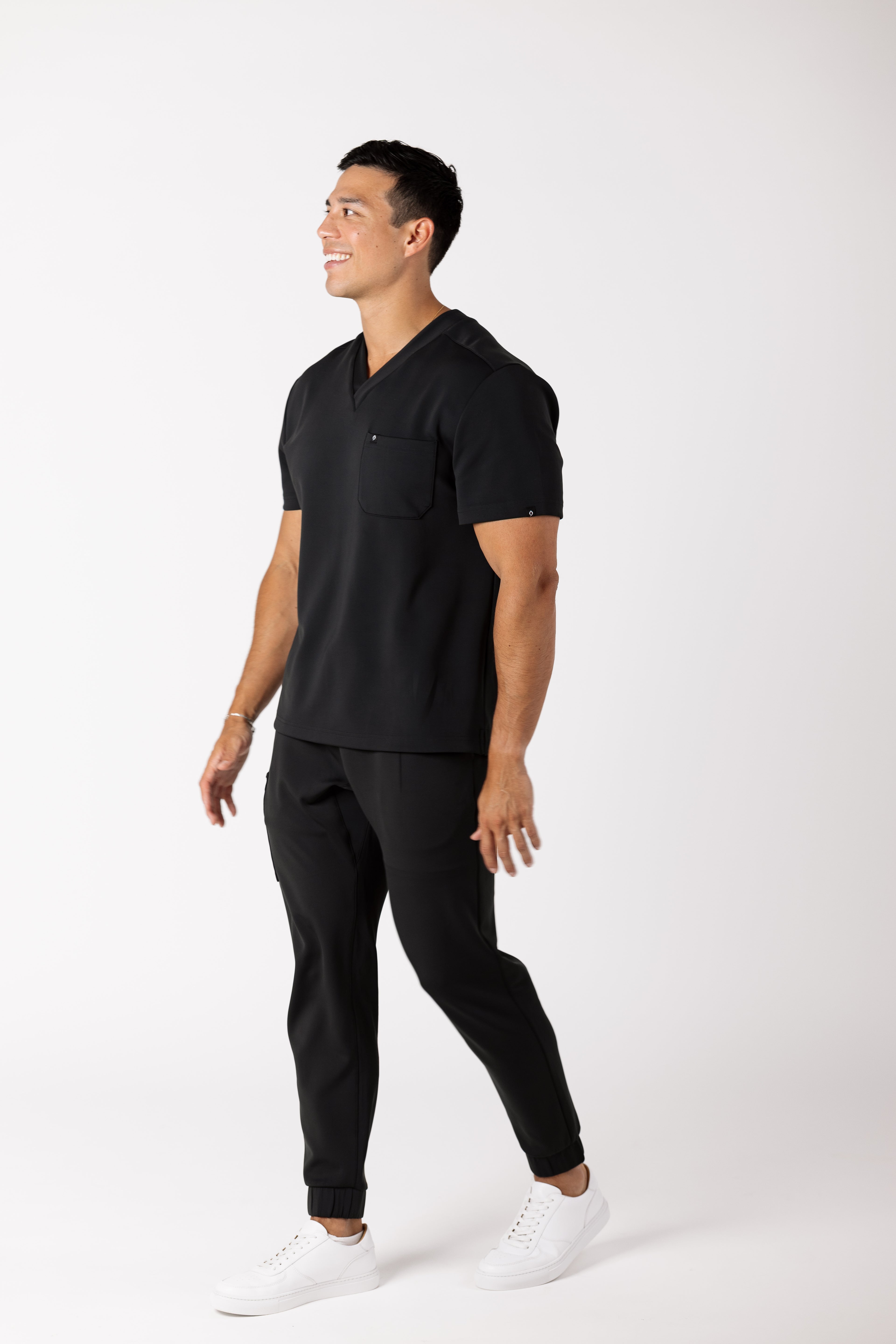 Men's Precision Jogger premium scrub pants in Jet Black