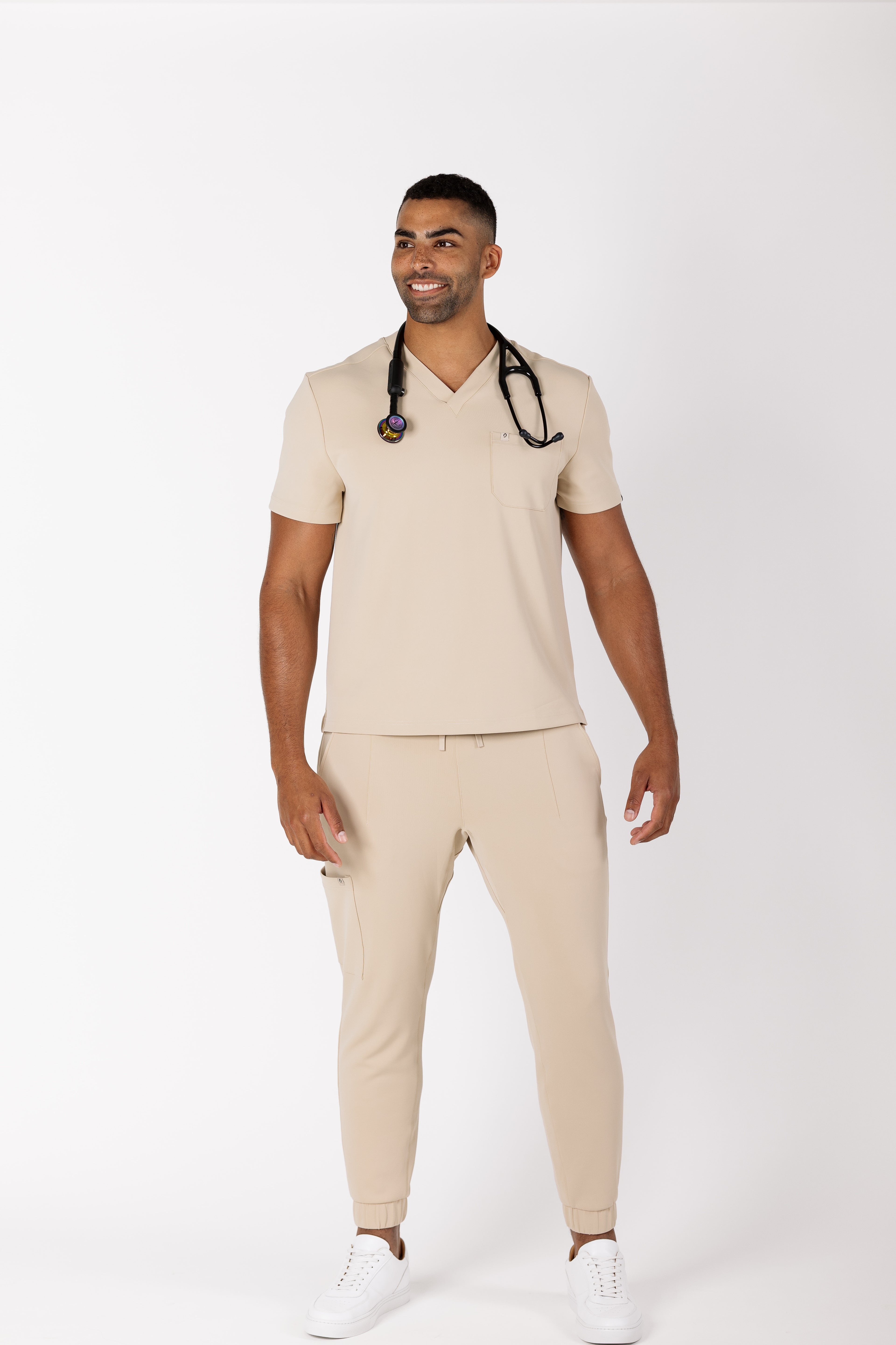 Men's Precision Jogger premium scrub pants in Desert Dune