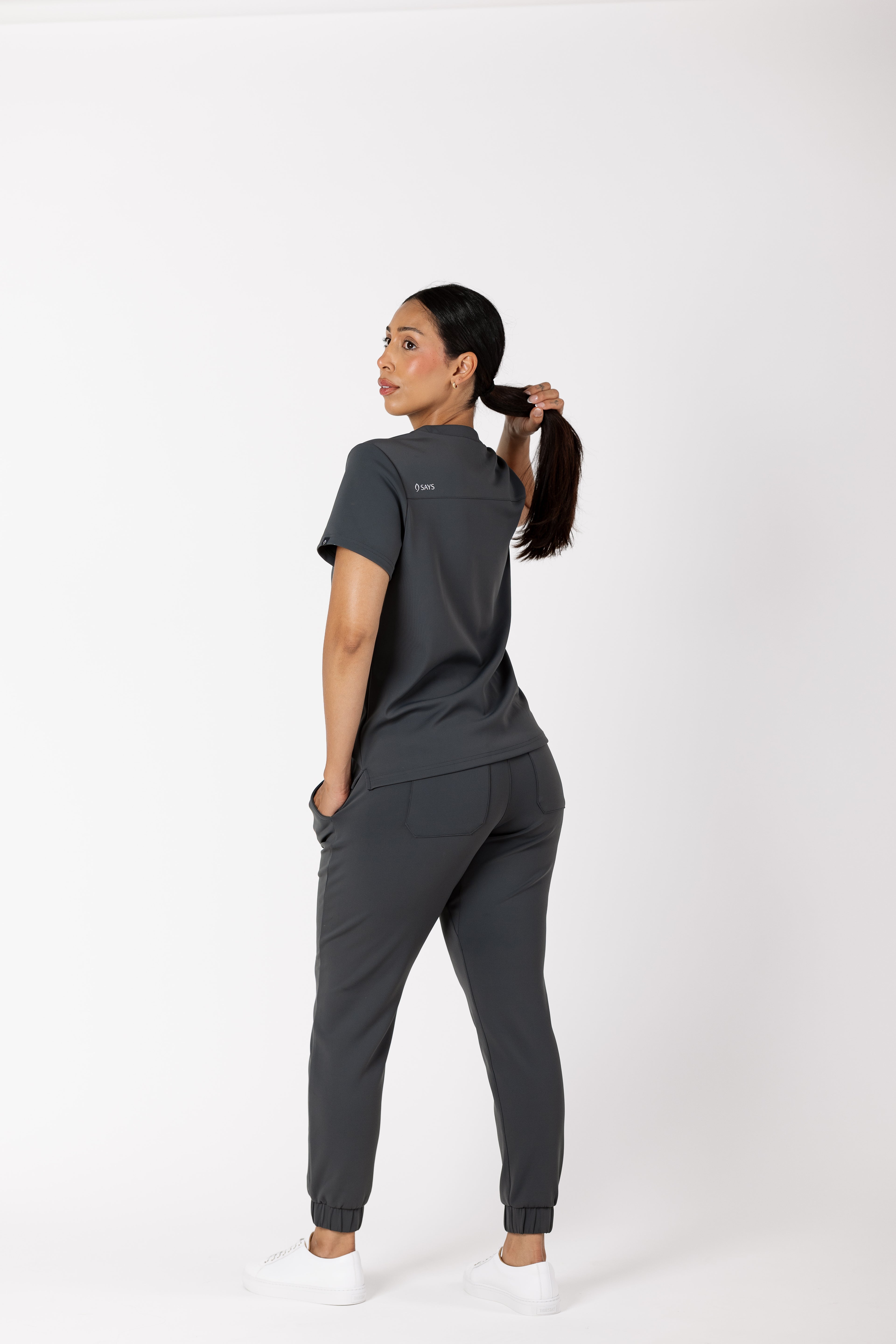 Women's Precision Jogger premium scrub pants in Tech Gray