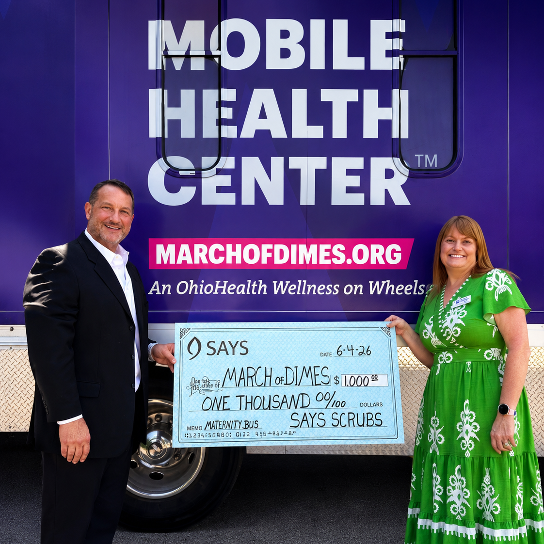 SAYS and March of Dimes partnership graphic