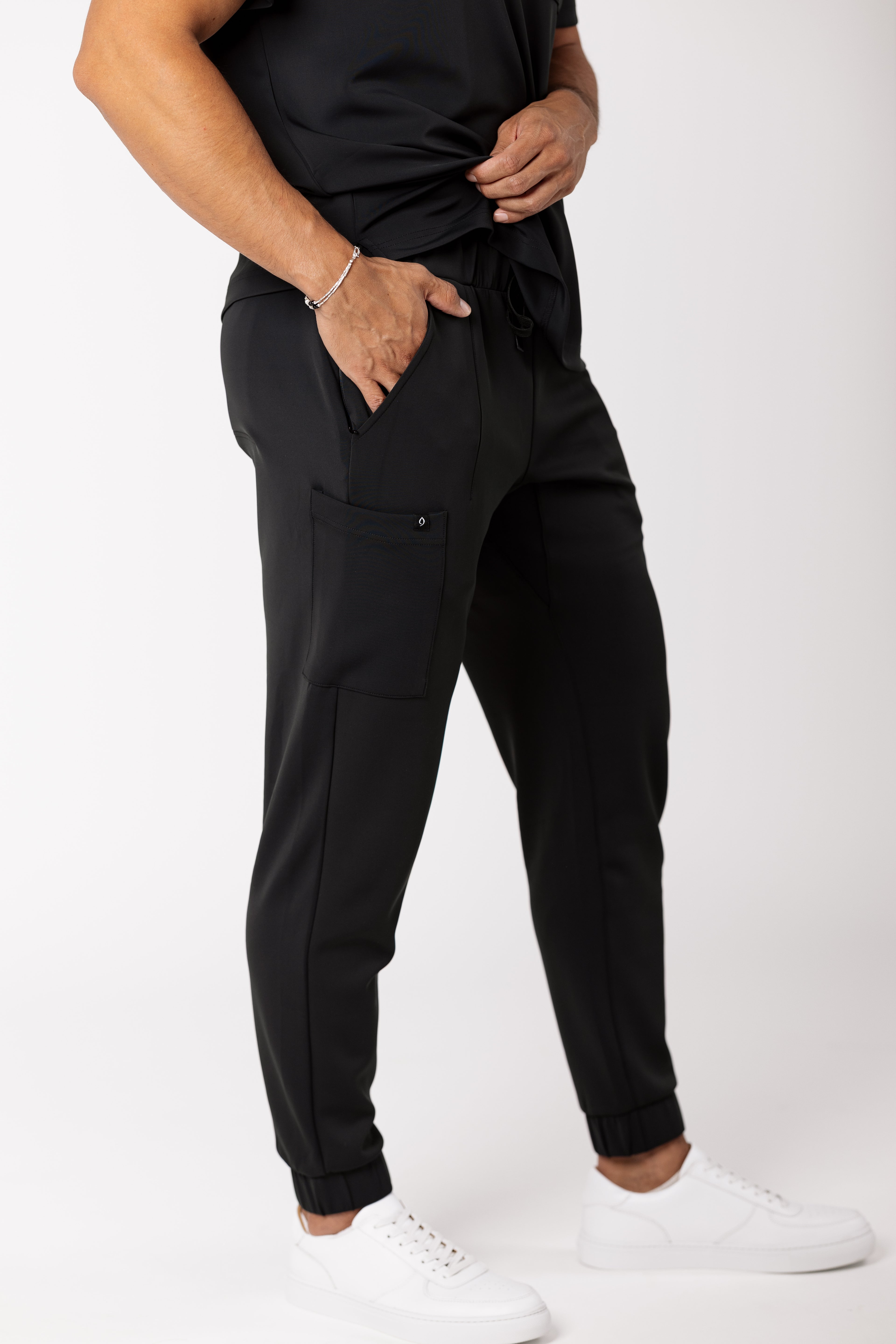Men's Precision Jogger premium scrub pants in Jet Black