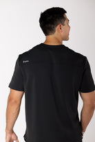 Roberto Core Top men's premium scrub top in Jet Black