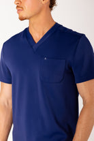 Roberto Core Top men's premium scrub top in Ionic Blue