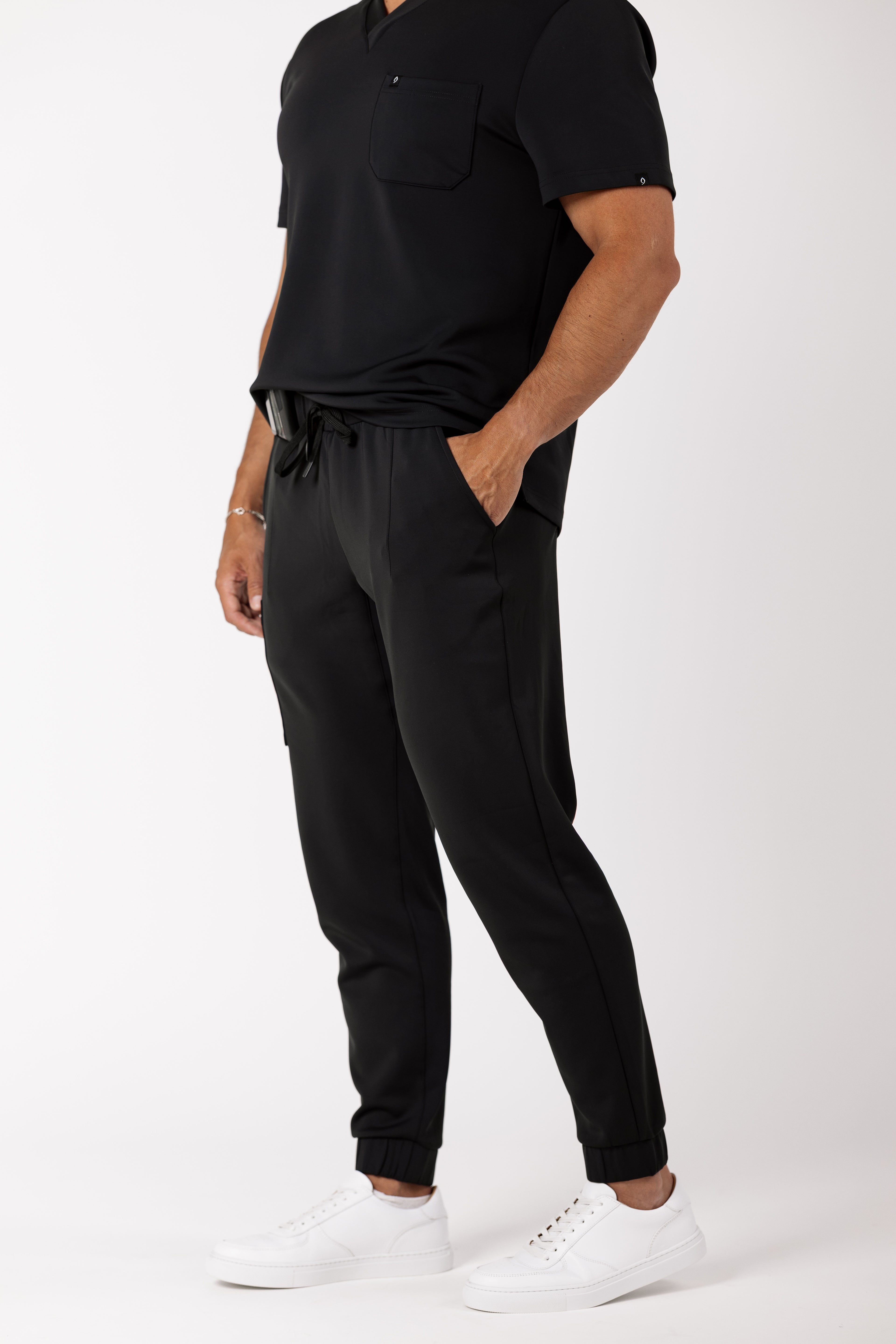 Men's Precision Jogger premium scrub pants in Jet Black