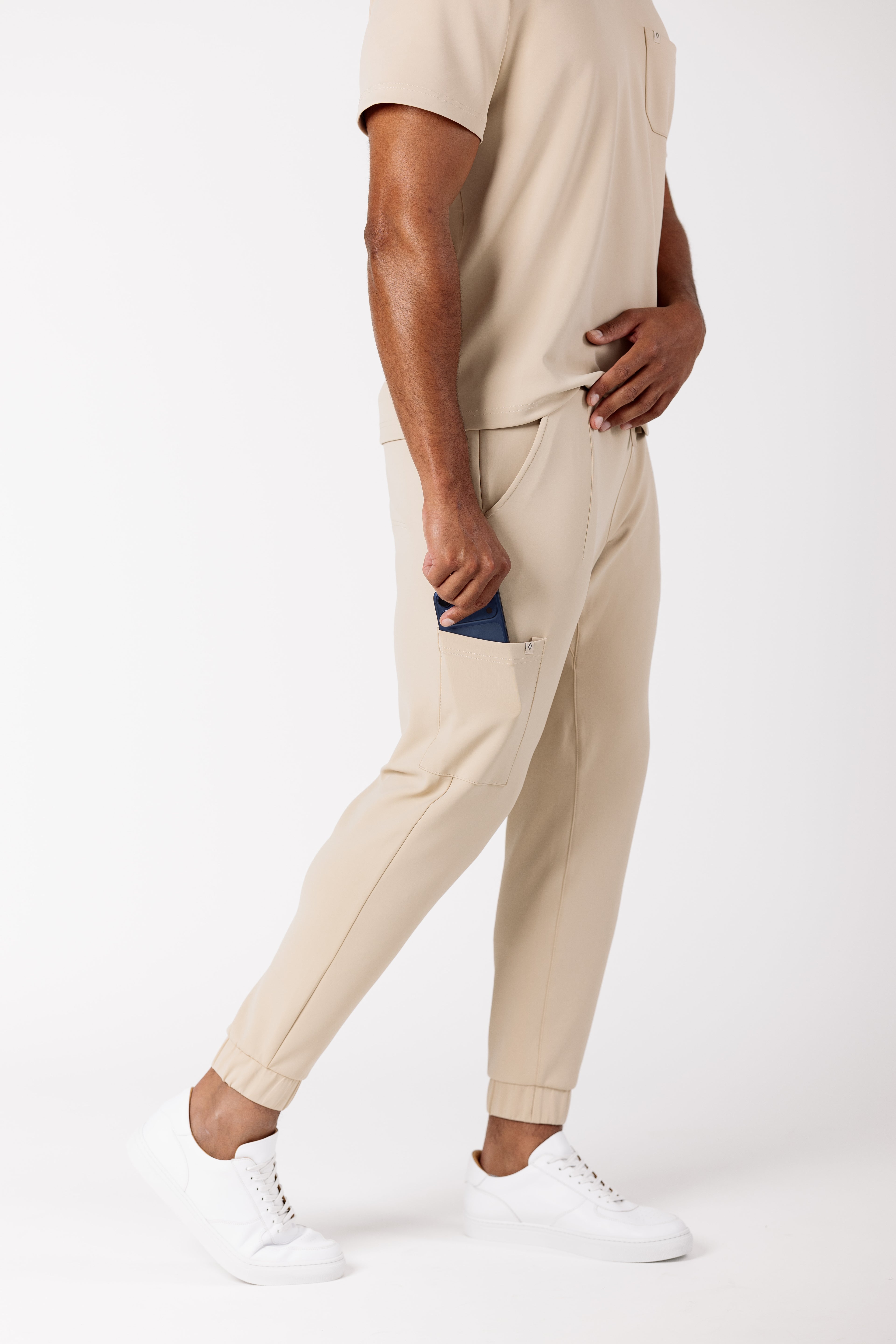 Men's Precision Jogger premium scrub pants in Desert Dune