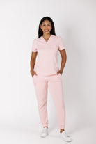 Amber Core Top women's premium scrub top in Desert Rose